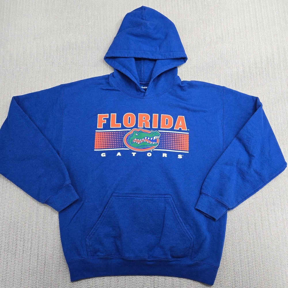 Florida Gators Hoodie Sweatshirt Mens Medium Blue Pullover Graphic SEC Football